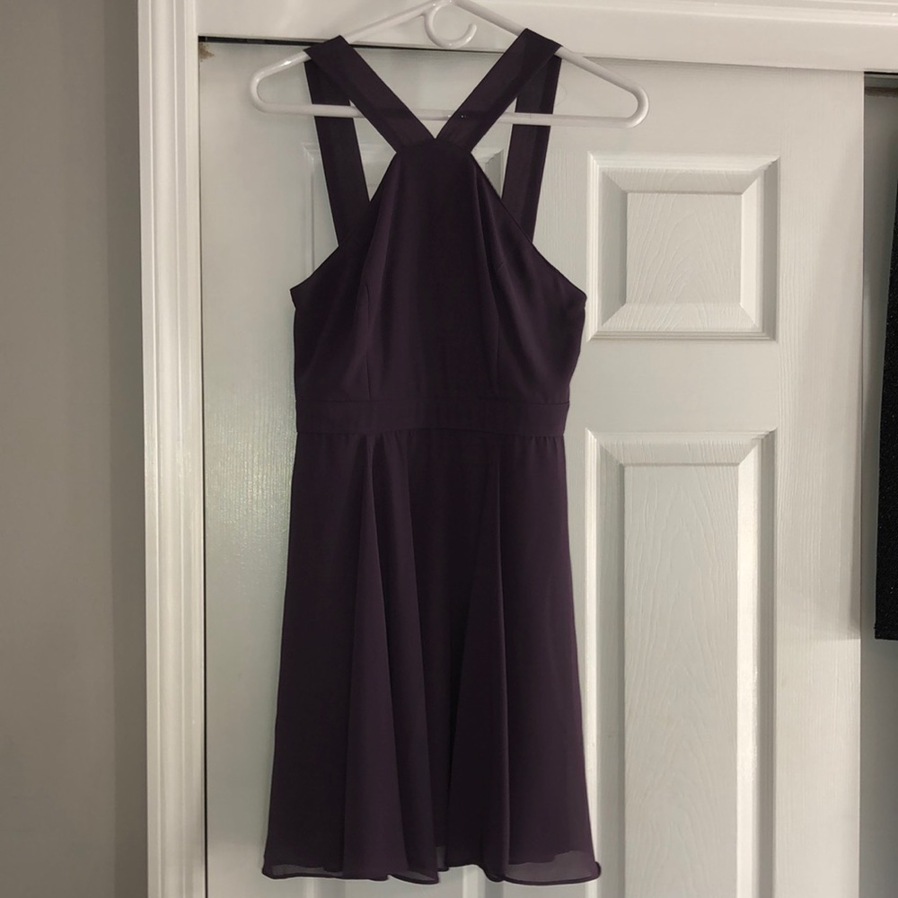 Lulus Cross Top Purple Dress